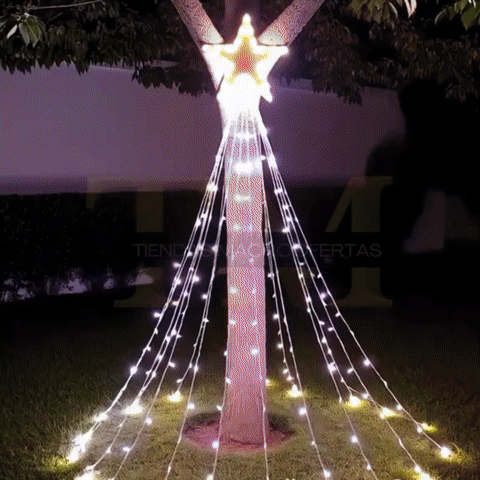 Luz cascada navidad