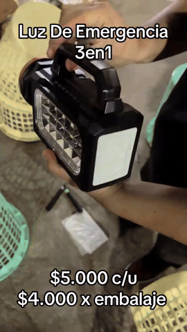 Linterna Emergencia 3 En 1